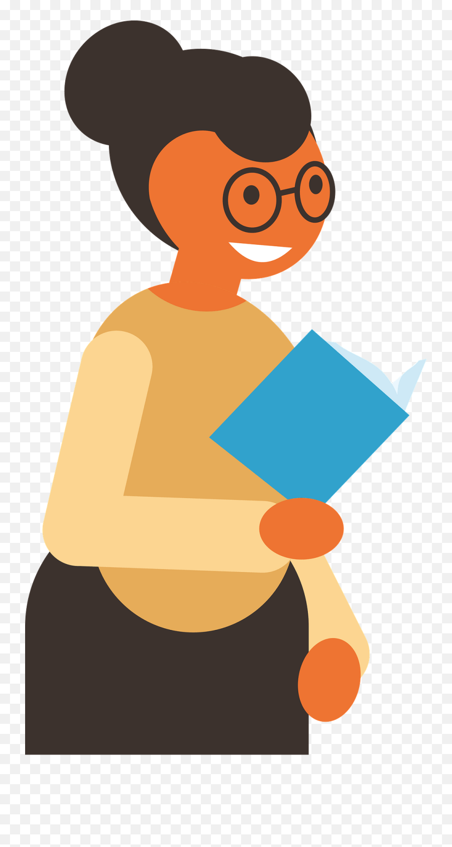 Teacher Is Reading Clipart - Teacher Reading Clipart Emoji,Professor Emoji