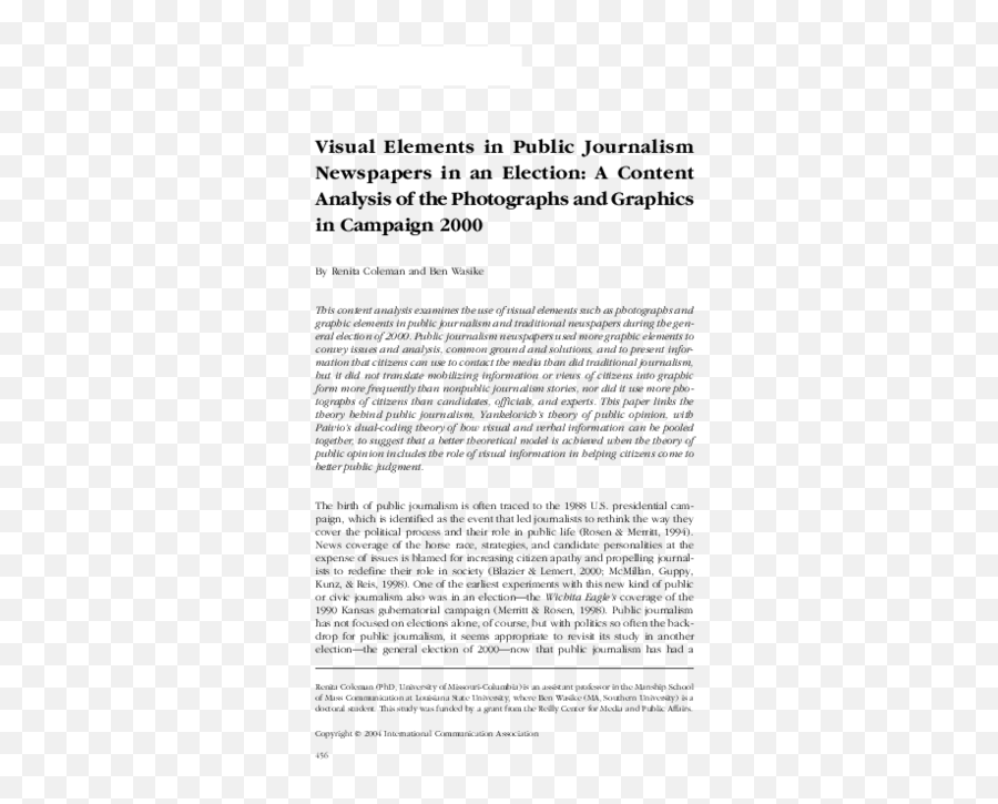 Visual Elements In Public Journalism - Document Emoji,Visual Aids Can Convey Emotion Tf
