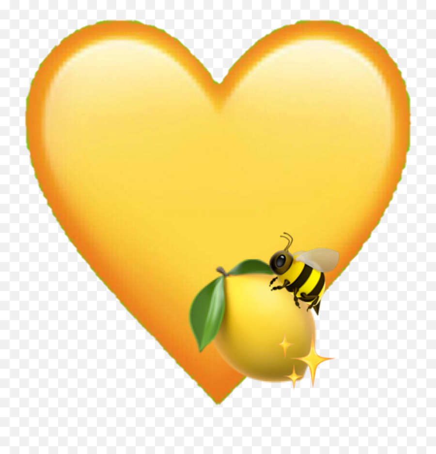 Aestheticyellow Bee Lemon Sticker - Happy Emoji,Lemon And Bee Emojis