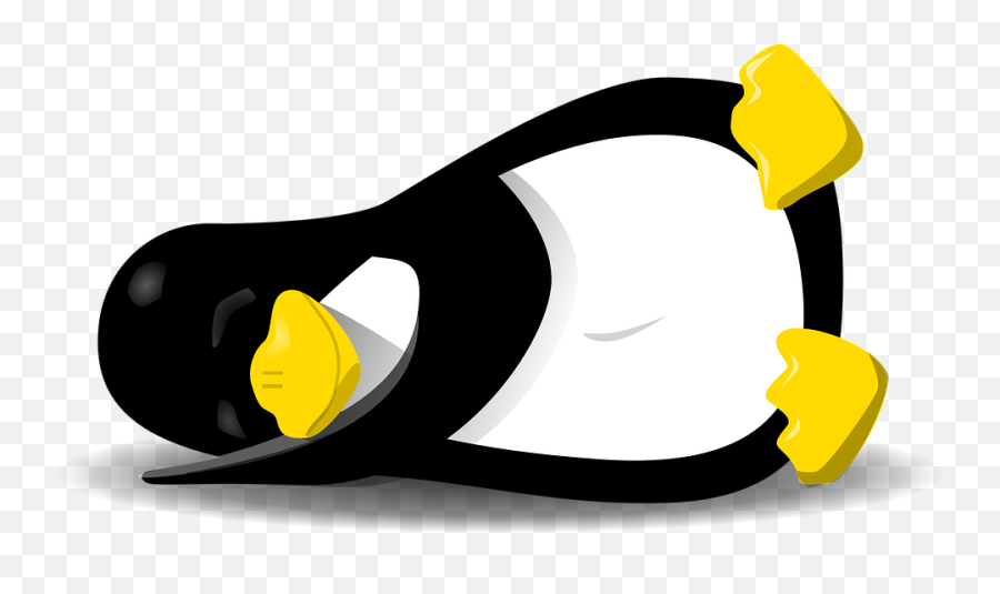 Tux Asleep Clipart - Linux Dead Emoji,Clipart Emoticon Asleep