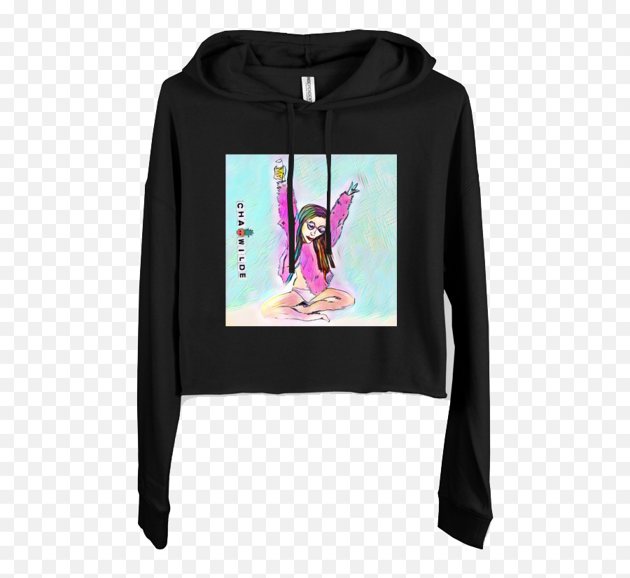 Cropped Hoodie She Is A Galaxy Of Dancing Emotions U2014 Cha Wilde Emoji,Protective Emotions