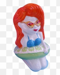 Pool Floaty Girl - Black Lagoon Designs Orange Hairlime Fictional Character Emoji,Emoji Plastic Floaties Png