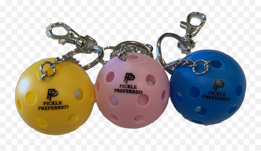 Pickle Preferred Mini Pickleball Colored Keychain Key Ring - Solid Emoji,Amazon Emoticon Key Chains