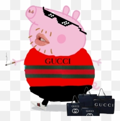 Sickdude Daddy Pig As A Rich Sticker - Peppa Pig Png Emoji,Daddy Emojis Meme