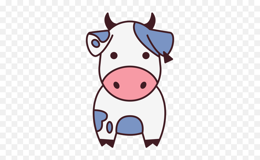 Front Cow Illustration Transparent Png U0026 Svg Vector - Transparent Cute Cow Png Emoji,Cow Emojis Png