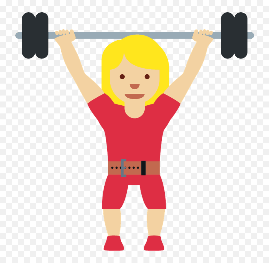 Woman Lifting Weights Emoji Clipart Free Download,Emojis Twitter Iphone Muscles