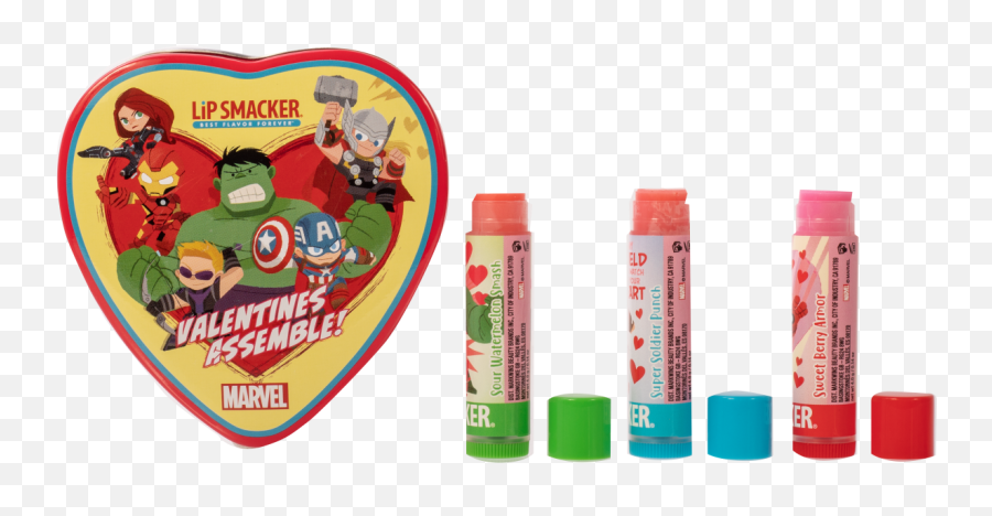 Marvel 3 Piece Lip Balm Tin Lip Smacker Emoji,Emoji Valentine Cards For Kids