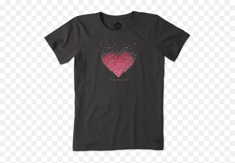 Sale Womenu0027s All We Need Is Love Heart Crusher Tee Life Is Emoji,Sending You Hearts Energy Emoticon