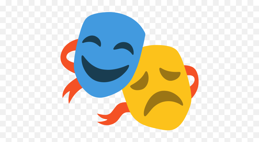 Performing Arts Emoji Masks Emoji,Face With Mask Emoji