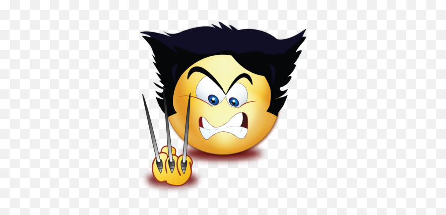 Angry Wolf Scissor Hands Emoji - Smiley Wolf,Mad Emoji Copy And Paste