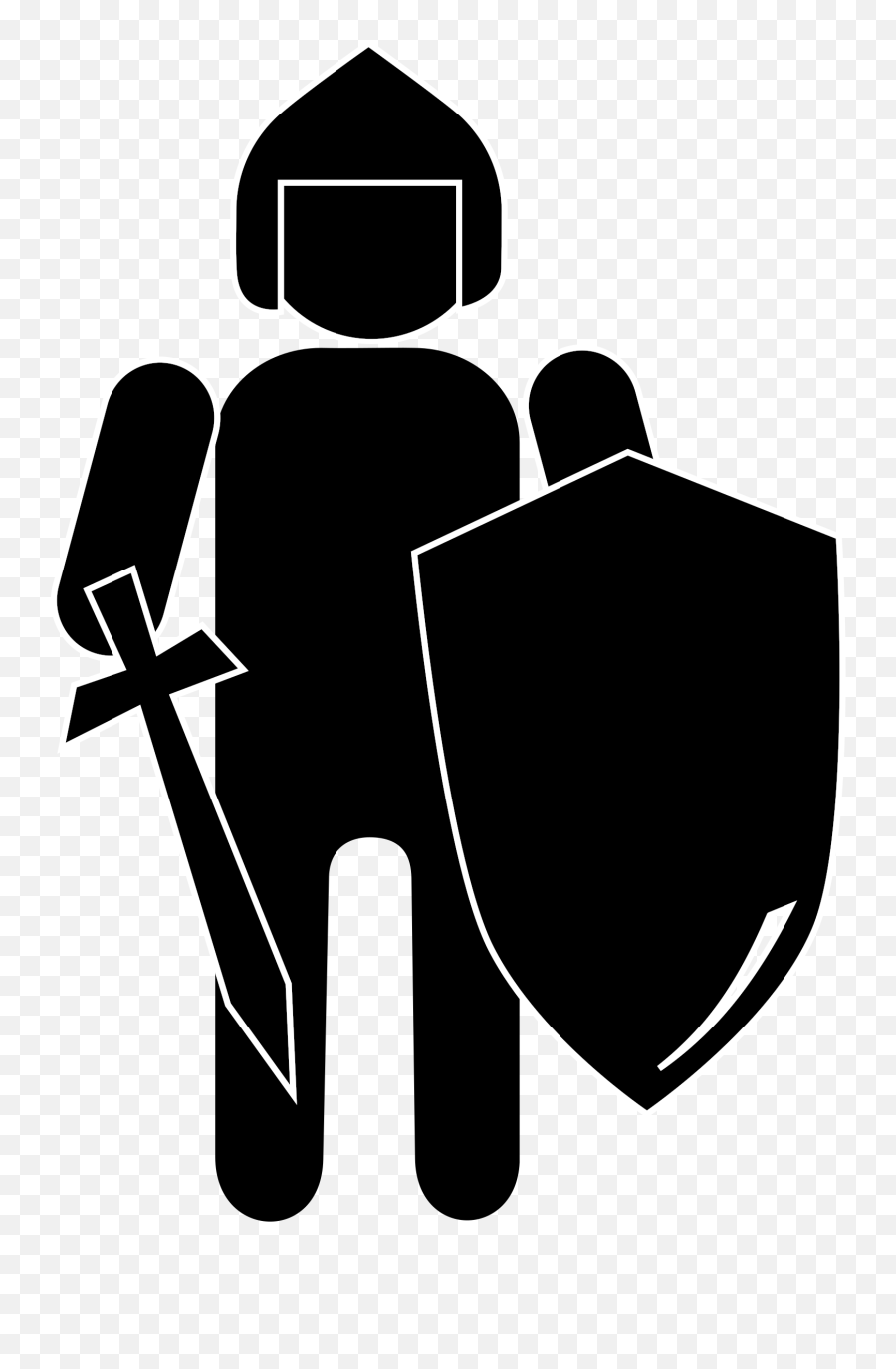 Clipart Knight - Knight Silhouette Free Emoji,White Knight Emoji