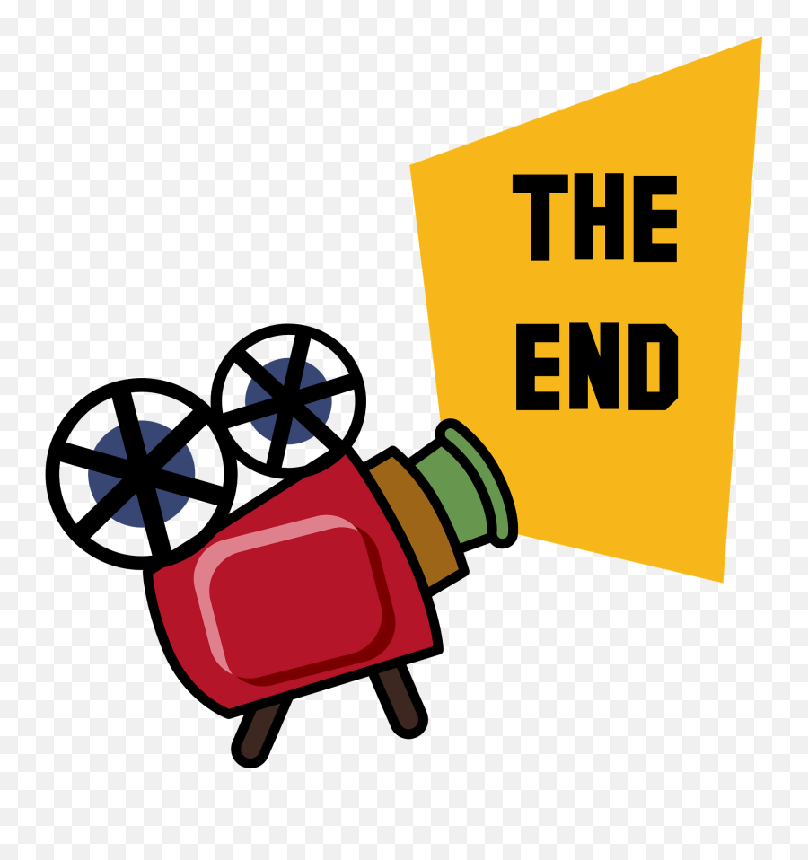 Movie Cinema Showing Message Of The End Clipart Free - End Clipart Emoji,Emoji Movie Director