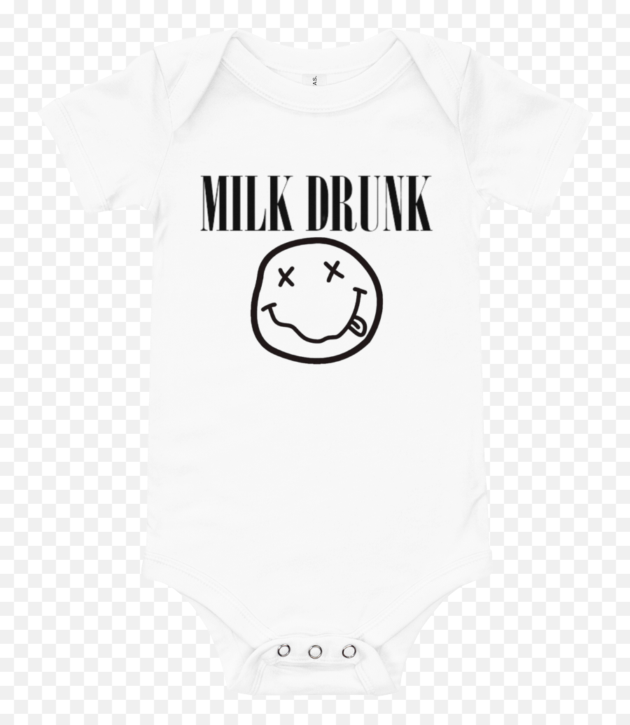 Baby Milk Drunk Onesie - Nirvana Emoji,Drunk Smiley Emoticon