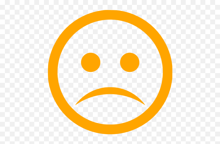 Orange Sad Icon - Blue Sad Face Icon Emoji,Unhappy Emoji