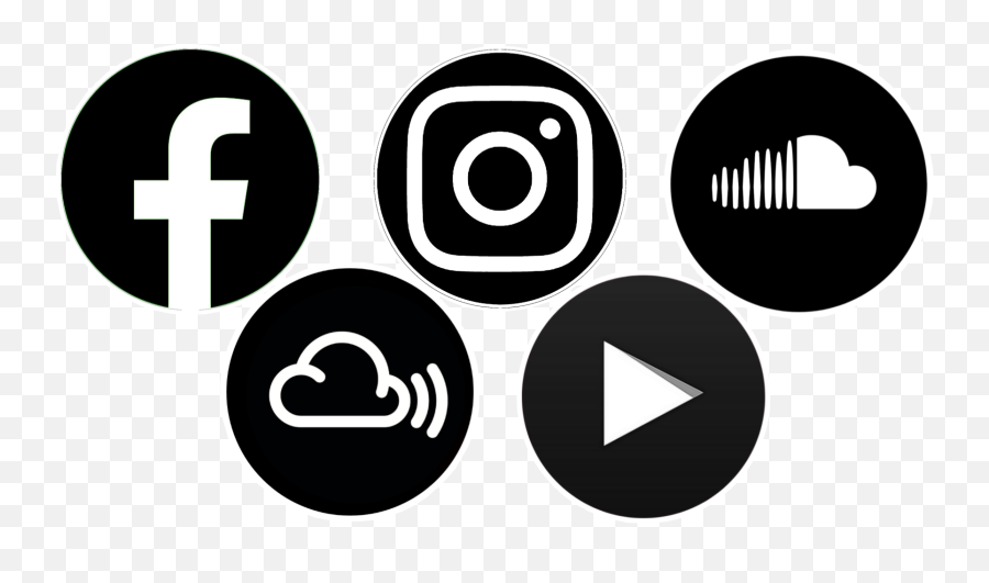 Logos Blackandwhitelogos Sticker - Facebook Instagram Soundcloud Logo Emoji,Youtube Logo Emoji