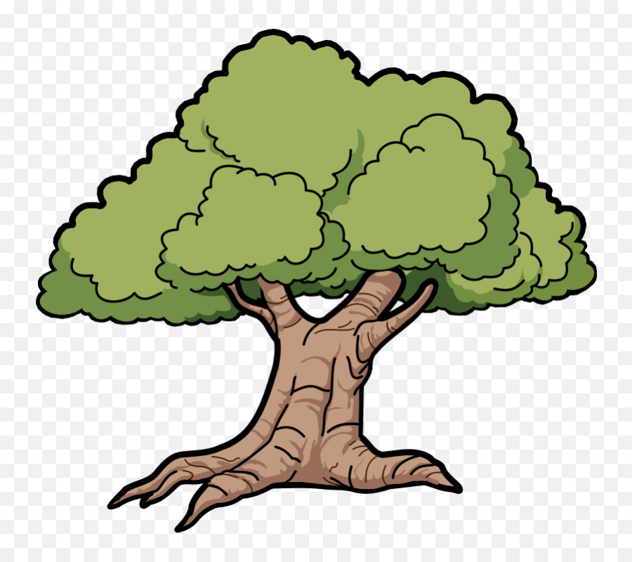 Trees Clip Art Coloring Pages Images Free - Clipartix Cartoon Tree Clipart Emoji,Free Emoji Coloring Pages