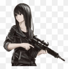 Meikyung Animegirl Animegun Sticker - Anime Png Emoji,Broken Gun Emoji