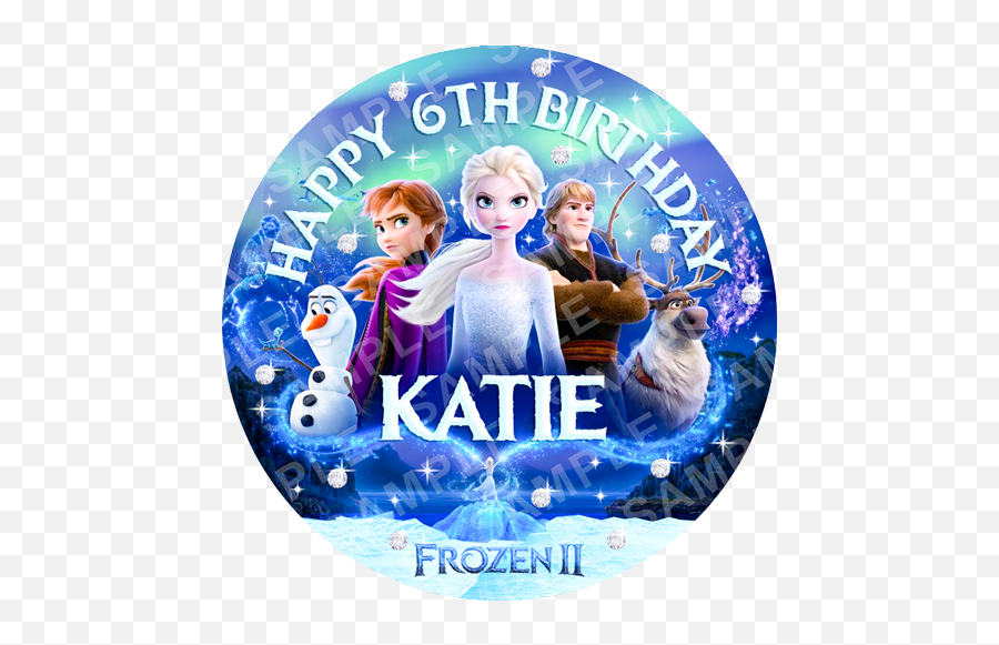Frozen - 6th Birthday Topper Frozen Emoji,Edible Emoji Cake Toppers