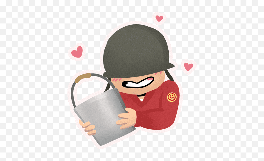 Bucket Soldier Team Fortress 2 - Tf2 Soldier X Bucket Emoji,Rare Tf2 Emoticons