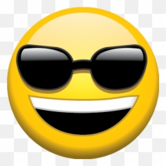 Download Hd Sunglasses Emoji - Transparent Background Emoji Logo,Cool Emoji