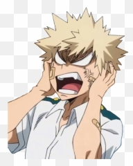 Discover Trending Scream Stickers Picsart - Bakugou Angry Aesthetic Emoji,Scream Emoji Png
