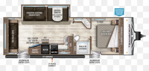 Transcend Travel - Trailer Floorplans Grand Design 2020 Grand Design Transcend 26rls Emoji,Dbh Led Emojis
