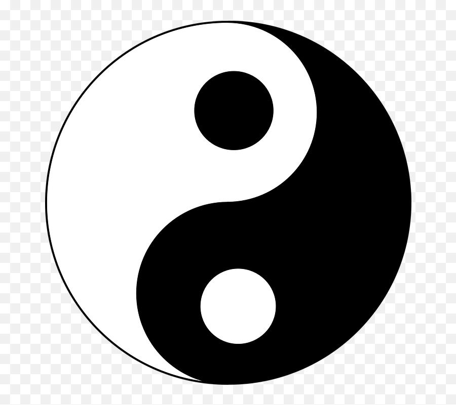 Yin Yang Symbol - Yin Yang Clipart Emoji,Chinese Emotion Character
