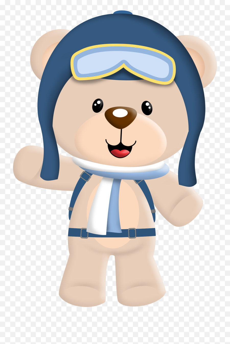 Aviador - Painel Ursinho Aviador Clipart Full Size Clipart Teddy Bear Hot Air Balloon Emoji,Emoticon Aviao Png