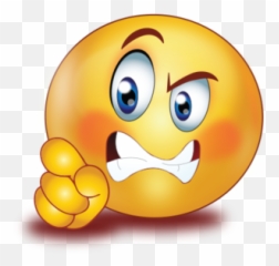 Angry Face With Pointing Finger Emoji - Transparent Background Emoji Angry,Angry Face Fb Emoticons