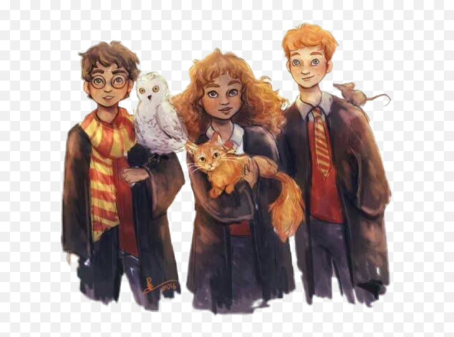 Ron Stickers - Fanart Harry Potter Golden Trio Emoji,Emoji Drwings