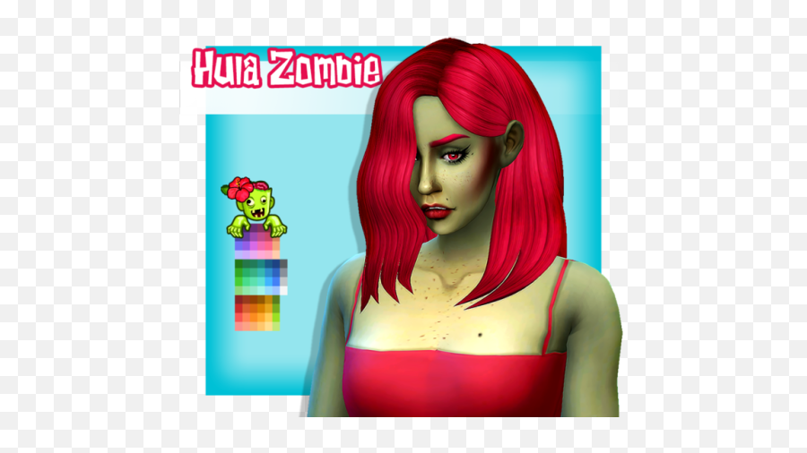 Hair Recolors - Hula Zombie Hairs Recolors Emoji,Sims 4 Studio Door Emotion