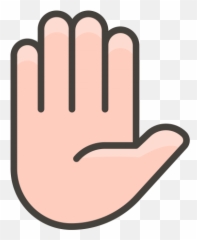 Raised Hand Emoji Png Transparent Emoji - Freepngdesigncom,Ok Fnger Emoticon
