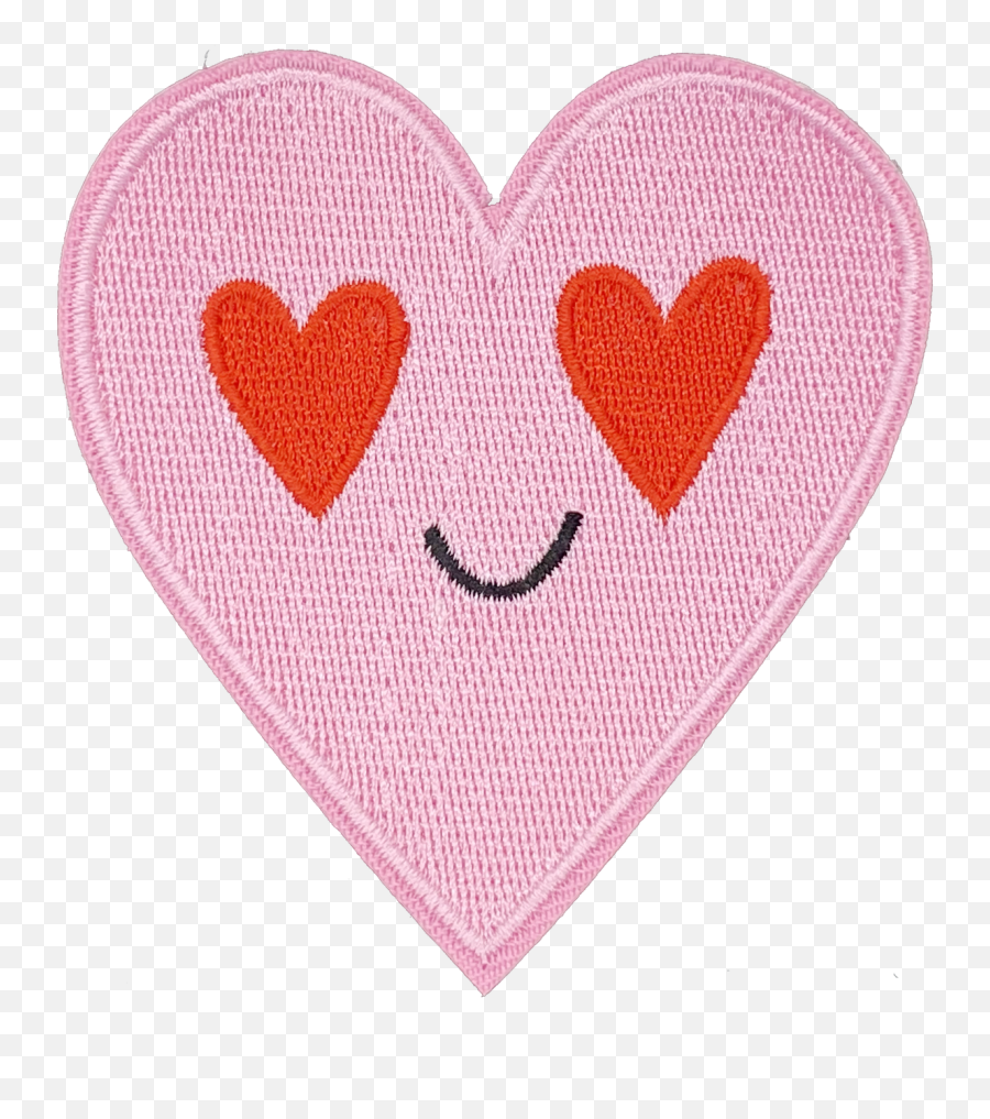 Pink Smiley Face Heart - Patch Emoji,Sending You Hearts Energy Emoticon