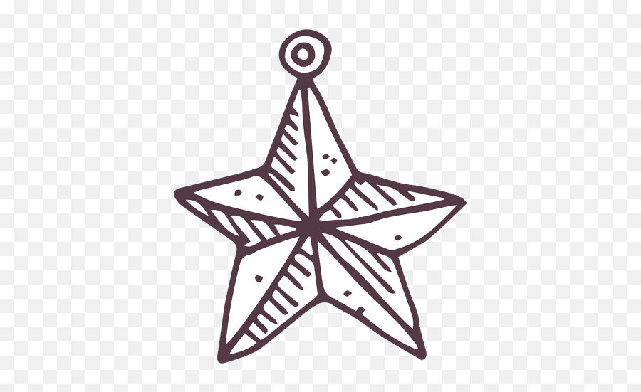 Christmas Ball Star Shape Hand Drawn Icon 35 Transparent Png Emoji,Star Ball Emoticon