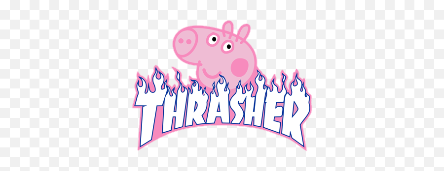 Trasher Pink Aestheticpink Meme Peppapig Baddie Cute - Cute Thrasher Emoji,Viking Emoji Android