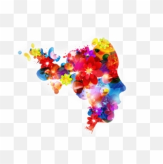Inspiration Explorers - Woman Silhouette Flower Art Emoji,Unique Emotions