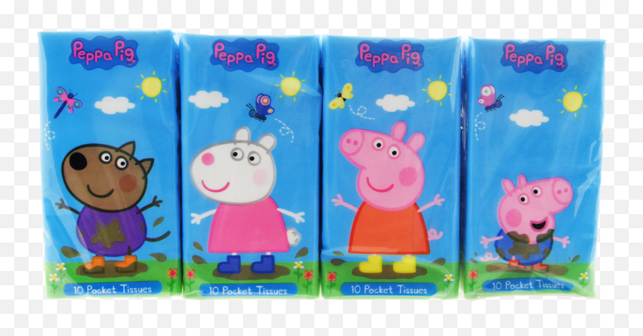 Peppa Pig Pocket Tissues 8pk - Peppa Emoji,Peppa Pig Emoji