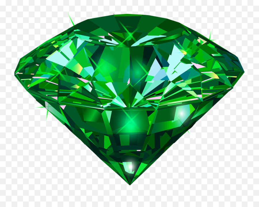 Green Diamond Gem Gemstone Sticker - Emerald Green Beautiful Green Emoji,Jewel Emoji
