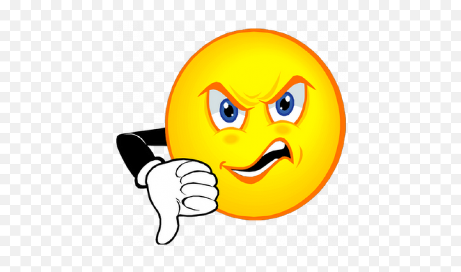 Angry Smiley Face Png Freeuse Stock - Thumbs Down Emoji,Emoticons Frustrated Face