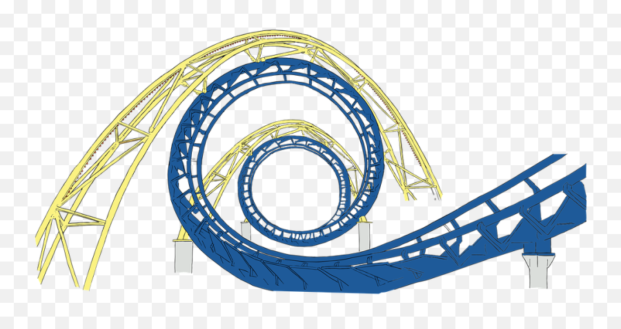 Roller Coaster Tracks Vector Free File - Corkscrew Emoji,Roller Coaster Emoji