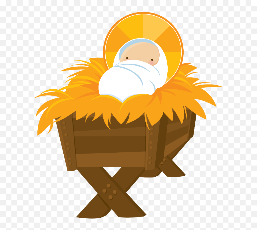 Baby Jesus In Manger - Transparent Background Baby Jesus Clipart Emoji,Manger Scene Emojis