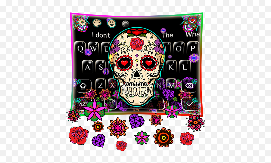Sugar Skull Gravity Keyboard Theme - Decorative Emoji,Sugar Skull Emoji