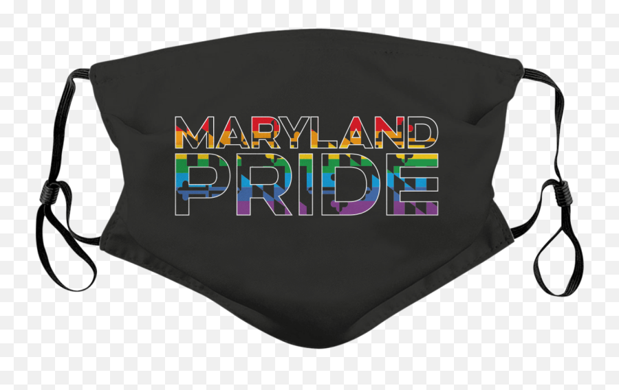 Maryland Pride Black Face Mask - Handbag Style Emoji,Umd Testudo Emoticon