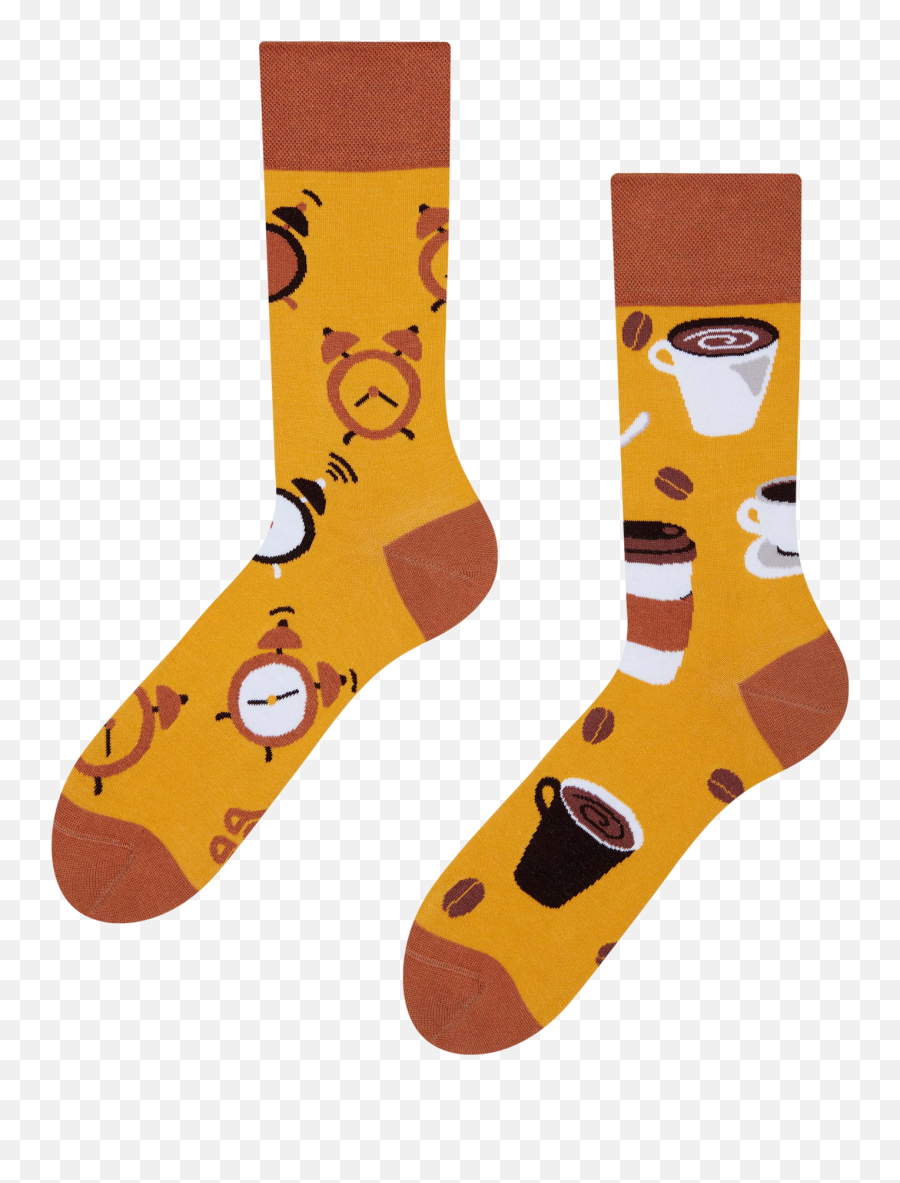 Regular Socks Coffee Time - Ponožky Káva Emoji,Girls Emoji Knee Socks