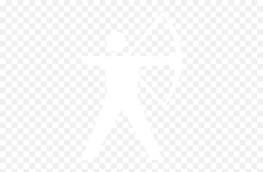 White Archery Icon - White Archery Icon Png Emoji,Facebook Bow And Arrow Emoticon