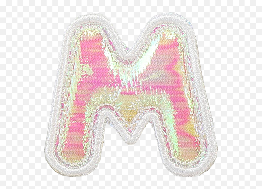 Puffy Iridescent Letter Patches - For Adult Emoji,Disney Emoji Patch