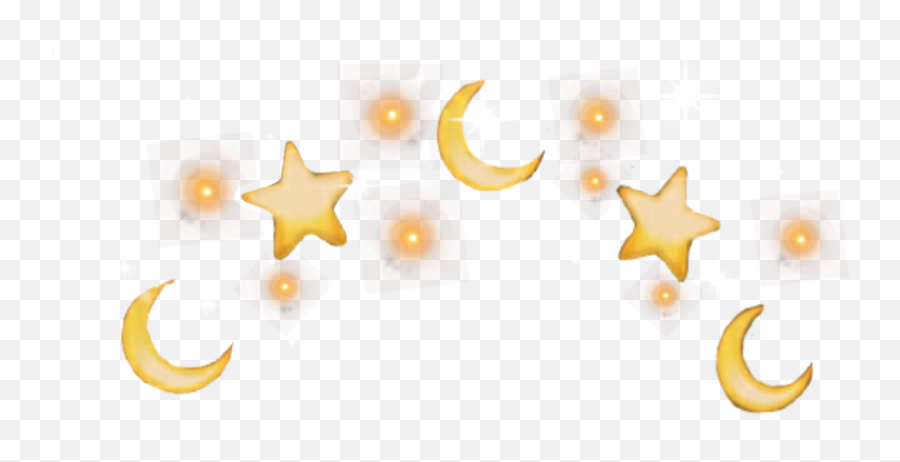 Download Crown Yellow Moon Star Stars - Kawaii Cute Purple Png Emoji,Kawaii Star Emojis