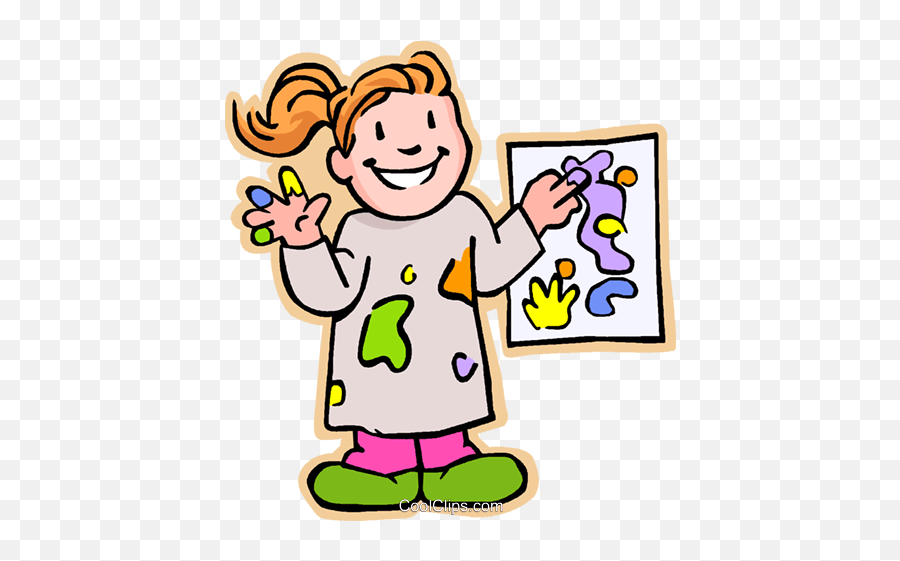 Painting Art Clipart Png - Painting Cartoon Gif Png Emoji,Girl With Paintbrush Emoji