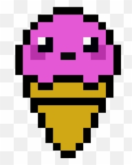 Pixel Art Ice Cream Cone Clipart - Pixel Art Ice Cream Emoji,Pixel Art Emojis With No Grid