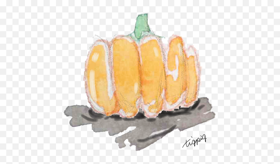Download Hd Watercolor Illustration Of - Fresh Emoji,Painting Pumpkin Emojis